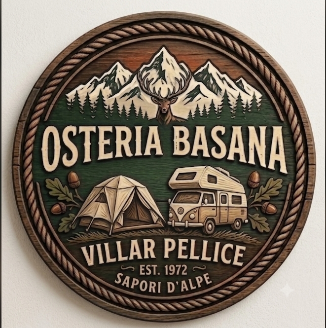 Logo Osteria Basana — Villar Pellice, sapori d'alpe